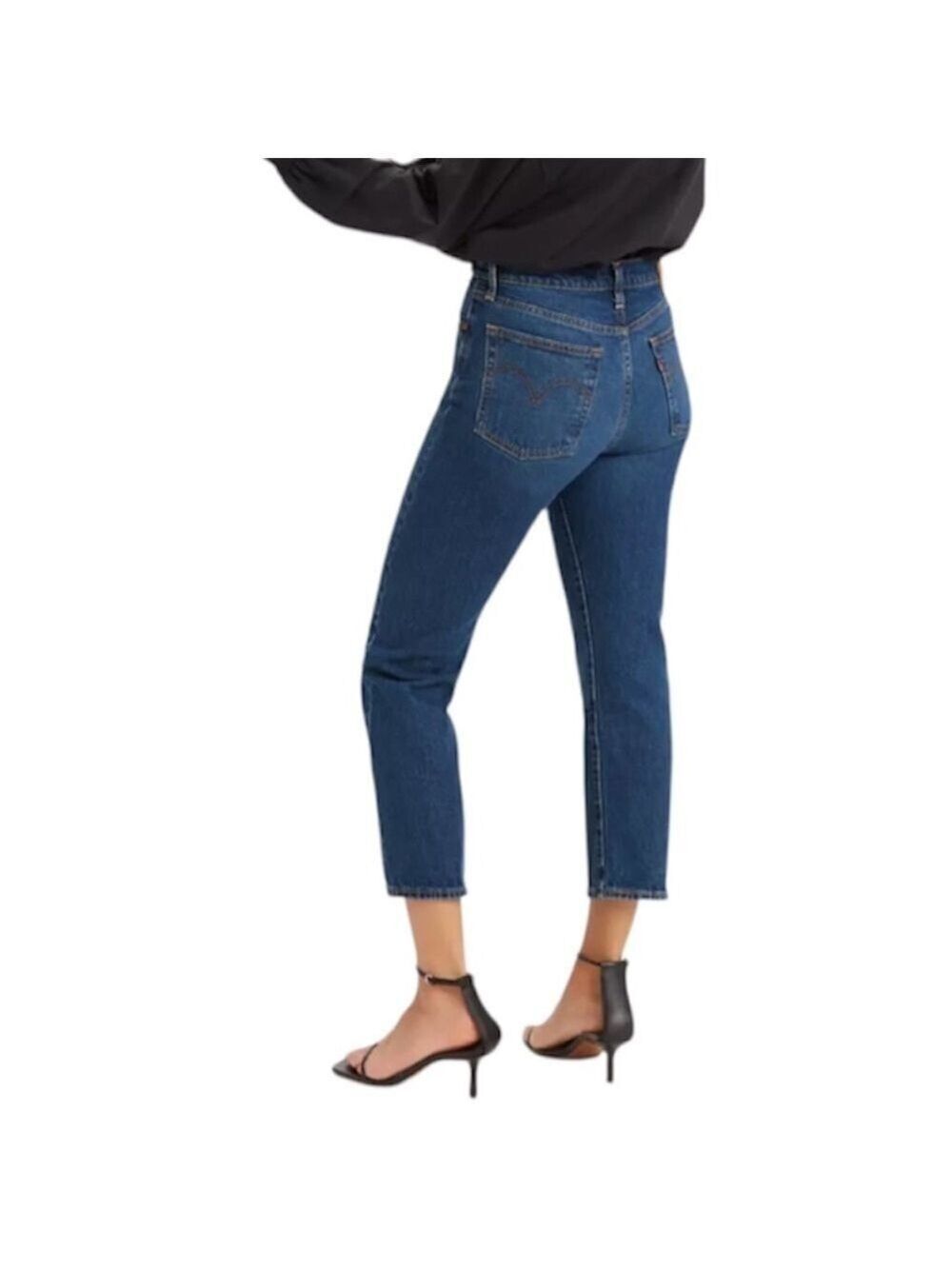 NWT Levis Wedgie Straight dark cropped jeans in Salsa Charleston Outlasted 25x26